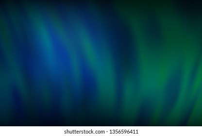Dark Blue, Green vector blurred shine abstract background. Creative illustration in halftone style with gradient. New style design for your brand book.