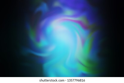 Dark Blue, Green vector blurred bright template. Glitter abstract illustration with gradient design. The best blurred design for your business.