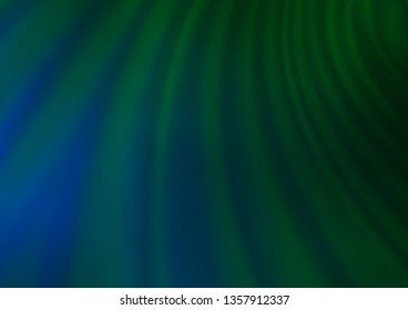 Dark Blue, Green vector blurred shine abstract background. An elegant bright illustration with gradient. The template can be used for your brand book.