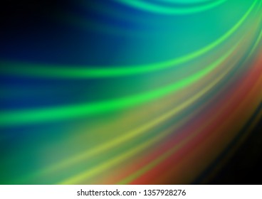 Dark Blue, Green vector blurred bright pattern. A vague abstract illustration with gradient. A completely new design for your business.