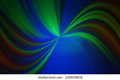Dark Blue, Green vector blurred bright pattern. Glitter abstract illustration with gradient design. Completely new design for your business.