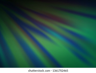 Dark Blue, Green vector blurred and colored background. Colorful illustration in blurry style with gradient. Brand new style for your business design.