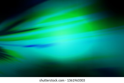 Dark Blue, Green vector blurred shine abstract template. A completely new colored illustration in blur style. New style design for your brand book.