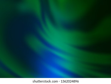 Dark Blue, Green vector blurred and colored template. An elegant bright illustration with gradient. A new texture for your design.