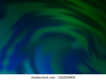 Dark Blue, Green vector blurred shine abstract template. Colorful illustration in abstract style with gradient. The background for your creative designs.