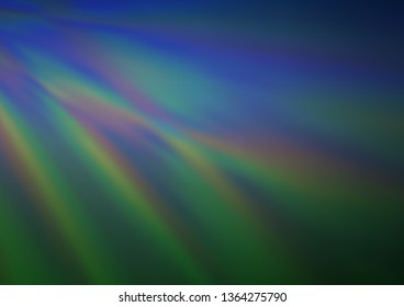 Dark Blue, Green vector blurred and colored background. Colorful illustration in abstract style with gradient. A completely new template for your design.