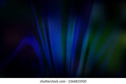 Dark Blue, Green vector blurred bright template. A completely new colored illustration in blur style. Smart design for your work.