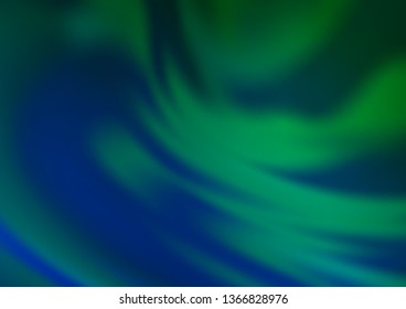 Dark Blue, Green vector blurred and colored background. A completely new color illustration in a bokeh style. A completely new design for your business.