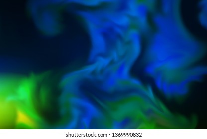 Dark Blue, Green vector blurred template. Abstract colorful illustration with gradient. Background for designs.