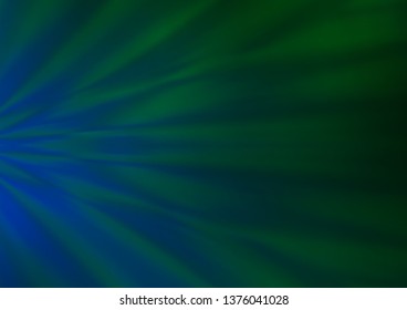 Dark Blue, Green vector blurred bright template. Glitter abstract illustration with an elegant design. The blurred design can be used for your web site.