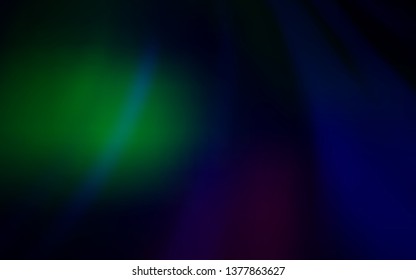 Dark Blue, Green vector blurred shine abstract template. Shining colored illustration in smart style. Completely new design for your business.