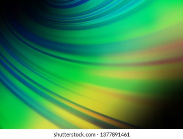 Dark Blue, Green vector blurred background. Modern geometrical abstract illustration with gradient. A completely new template for your design.