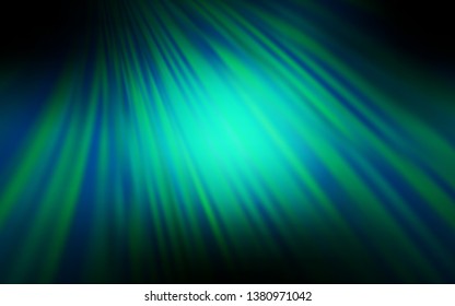 Dark Blue, Green vector blurred bright texture. Colorful illustration in abstract style with gradient. Smart design for your work.