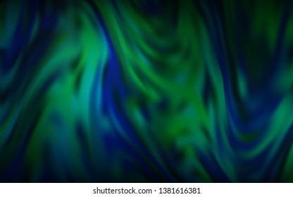 Dark Blue, Green vector blurred bright pattern. A completely new colored illustration in blur style. Background for designs.