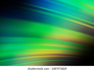 Dark Blue, Green vector blurred shine abstract pattern. A vague abstract illustration with gradient. A completely new template for your design.