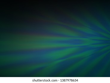 Dark Blue, Green vector blurred bright template. Modern geometrical abstract illustration with gradient. A completely new design for your business.