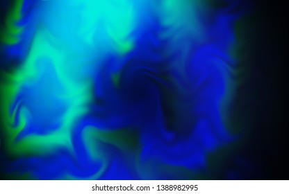 Dark Blue, Green vector blurred bright template. Colorful illustration in abstract style with gradient. Elegant background for a brand book.