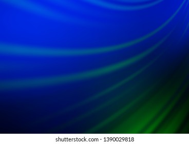 Dark Blue, Green vector blurred and colored background. A completely new color illustration in a bokeh style. A new texture for your design.