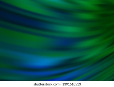 Dark Blue, Green vector blurred shine abstract pattern. Shining colorful illustration in a Brand new style. A completely new design for your business.