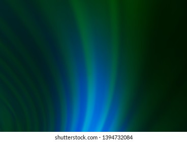 Dark Blue, Green vector blurred and colored background. A vague abstract illustration with gradient. A new texture for your design.