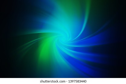 Dark Blue, Green vector blurred background. Colorful abstract illustration with gradient. The best blurred design for your business.