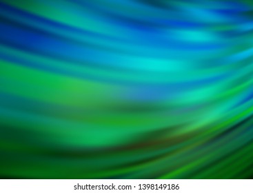 Dark Blue, Green vector blurred background. Colorful abstract illustration with gradient. The best blurred design for your business.