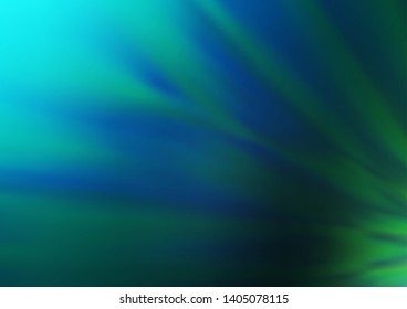 Dark Blue, Green vector blurred background. A vague abstract illustration with gradient. Brand new design for your business.