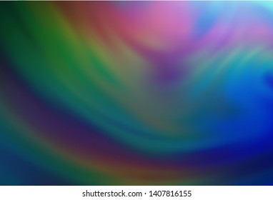 Dark Blue, Green vector blurred background. Creative illustration in halftone style with gradient. New style for your business design.