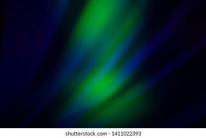 Dark Blue, Green vector blurred pattern. A completely new colored illustration in blur style. Smart design for your work.