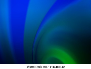 Dark Blue, Green vector blurred shine abstract template. An elegant bright illustration with gradient. The best blurred design for your business.