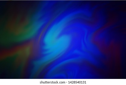 Dark Blue, Green vector blurred shine abstract template. Abstract colorful illustration with gradient. Background for designs.