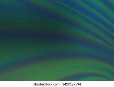 Dark Blue, Green vector blurred shine abstract template. Glitter abstract illustration with an elegant design. The background for your creative designs.