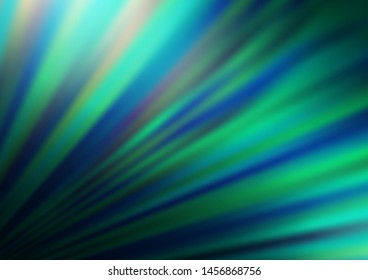 Dark Blue, Green vector blurred shine abstract pattern. A completely new color illustration in a bokeh style. The background for your creative designs.