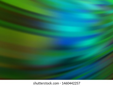 Dark Blue, Green vector blurred shine abstract background. Glitter abstract illustration with an elegant design. A completely new design for your business.