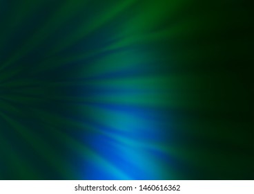 Dark Blue, Green vector blurred background. A completely new color illustration in a bokeh style. Brand new style for your business design.