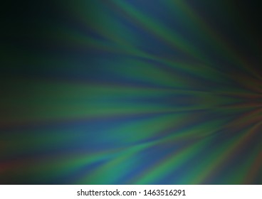 Dark Blue, Green vector blurred shine abstract template. An elegant bright illustration with gradient. The background for your creative designs.