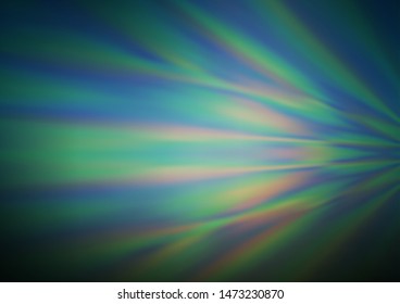 Dark Blue, Green vector blurred bright template. Modern geometrical abstract illustration with gradient. A completely new template for your design.