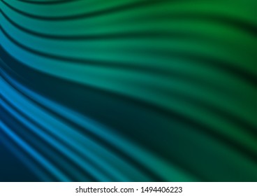 Dark Blue, Green vector blurred shine abstract background. A completely new color illustration in a bokeh style. A completely new template for your design.