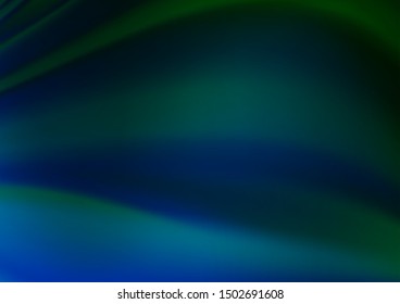 Dark Blue, Green vector blurred shine abstract background. Colorful abstract illustration with gradient. The elegant pattern for brand book.