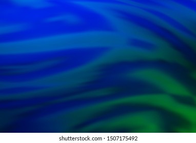 Dark Blue, Green vector blurred bright template. Glitter abstract illustration with gradient design. New way of your design.