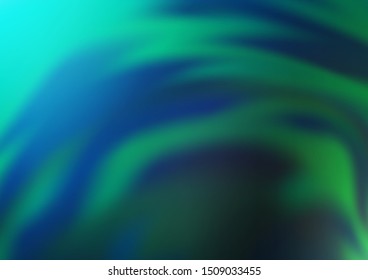 Dark Blue, Green vector blurred bright template. A vague abstract illustration with gradient. The template for backgrounds of cell phones.