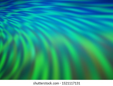 Dark Blue, Green vector blurred shine abstract template. Creative illustration in halftone style with gradient. The template for backgrounds of cell phones.
