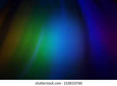 Dark Blue, Green vector blurred bright template. Glitter abstract illustration with gradient design. New style for your business design.