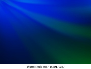 Dark Blue, Green vector blurred bright background. Colorful illustration in abstract style with gradient. Brand new design for your business.