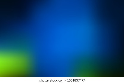 Dark Blue, Green vector blurred background. Colorful abstract illustration with gradient. The best blurred design for your business.