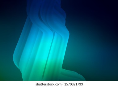 Dark Blue, Green vector blurred shine abstract template. An elegant bright illustration with gradient. New way of your design.