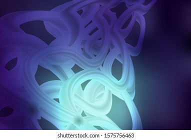 Dark Blue, Green vector blurred shine abstract template. Creative illustration in halftone style with gradient. New design for your business.
