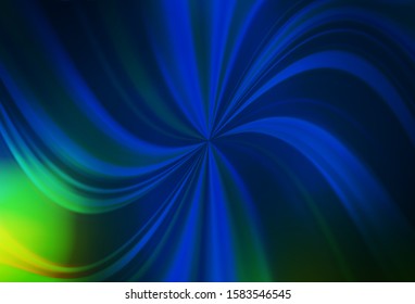 Dark Blue, Green vector blurred shine abstract template. Shining colored illustration in smart style. The best blurred design for your business.