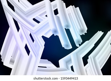Dark Blue, Green vector blurred shine abstract template. Abstract colorful illustration with gradient. New style for your business design.