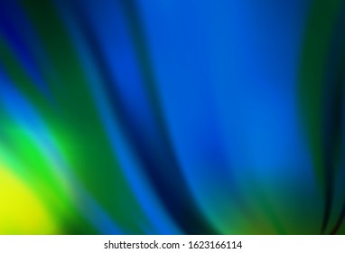 Dark Blue, Green vector blurred template. Colorful abstract illustration with gradient. Background for designs.